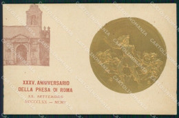 Militari XXXV Anniversario Presa Di Roma Bersaglieri Cartolina XF1295 - Regiments