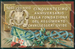 Militari XIX Reggimento Cavalleggeri Guide Cartolina XF2573 - Regiments