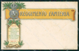 Militari 33º Reggimento Fanteria Babini Cartolina XF0104 - Regimenten