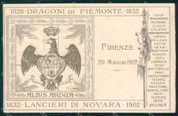 Militari Reggimentali V Reggimento Lancieri Novara Firenze 1902 Cartolina XF2095 - Regimenten