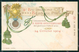 Militari II Batt Bersaglieri Anniversario Fondazione 311/1000 Cartolina XF1377 - Régiments