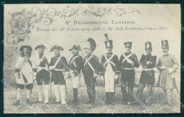 Militari IV° Reggimento Fanteria Festa Bandiera 1905 Foto Cartolina XF4253 - Regimenten