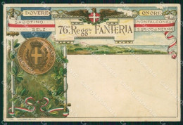 Militari 76º Reggimento Fanteria Sabotino Monfalcone ABRASA Cartolina XF5432 - Regimenten