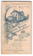 Fotografie Herm. Meyer, Senftenberg N.L., Ansicht Senftenberg N.L., Blick Auf Das Fotoatlier Mit Eingangstor  - Luoghi