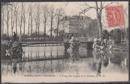 CPA  De 01  BOURG-SAINT-GEORGES    " L'étang Des Cygnes Et Le Chateau "   1907 - Unclassified