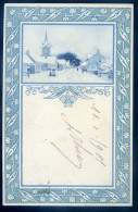 Cpa Des Pays Bas Illustrée , Zuid Holland Zeeland Haag Rotterdam Amsterdam ? Village Hollandais Neige Datée 1901 STEP115 - Verzamelingen & Kavels