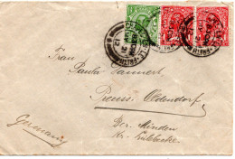 77460 - Grossbritannien - 1921 - 2@1d KGV MiF A Bf CHAPEL-EN-LE-FRITH -> Deutschland - Cartas & Documentos