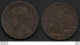 1910 Italia VE III 2c. Italia Su Prora In Rame BB - 1900-1946 : Víctor Emmanuel III & Umberto II