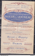 Prix Courant Année 1923 Douin Jouneau étiquette Vin Alcool Rhum ... Pour Mourre Berlioux Distillateur Marseille - Agricoltura