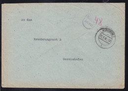 WÜRZBURG 2 I 22.6.48 + K1 Gebühr Bezahlt Auf Brief Des Gewerbeaufsichtsamt  - Other & Unclassified