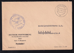 1962 Brief (Postsache) Der Deutschen Postwerbung Bezirksstelle Erfurt-Gera-Suhl - Post