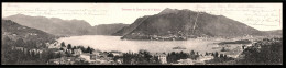 Doppia-Cartolina Como, Panorama Mit Ort Und Comer See  - Como