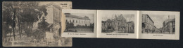 Leporello-AK Kisvárda, Varrom, Izr. Templom, Piacrészlet, Synagoge  - Ungheria
