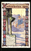 Künstler-AK Zürich, Festpostkarte, Sechseläuten 1902  - Autres & Non Classés