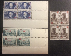558S(1) Ader Vincennes Saint Malo 489 488 487 Neuf ** Bloc De 4 BDF (357€) - Unused Stamps