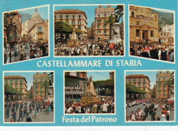 CASTELLAMMARE DI STABIA-NAPOLI-FESTA DEL PATRONO-MULTIVEDUTE- CARTOLINA VERA- FOTOGRAFIA-VIAGGIATA IL 19-8-1970 - Castellammare Di Stabia