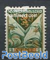 Netherlands 1925 2+2c, Syc. Perf., Stamp Out Of Set, Unused (hinged), History - Nature - Coat Of Arms - Flowers & Plants - Ungebraucht