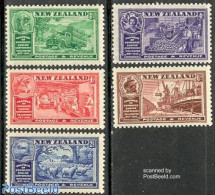 New Zealand 1936 Chamber Of Commerce 5v, Mint NH, Nature - Transport - Various - Cattle - Automobiles - Ships And Boat.. - Ongebruikt