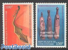 Ivory Coast 1979 Music Instruments 2v, Mint NH, Performance Art - Music - Musical Instruments - Unused Stamps