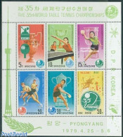 Korea, North 1979 Table Tennis 6v M/s, Mint NH, Sport - Sport (other And Mixed) - Table Tennis - Tennis De Table