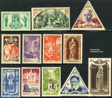 Monaco 1950 Holy Year 12v, Unused (hinged), Religion - Religion - Saint Nicholas - Neufs