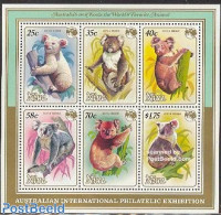 Niue 1984 Ausipex 6v M/s, Mint NH, Nature - Animals (others & Mixed) - Bears - Niue