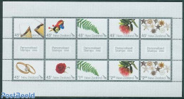 New Zealand 2006 Personalised Stamps 10v M/s, Mint NH, Nature - Various - Flowers & Plants - Wine & Winery - Greetings.. - Ongebruikt