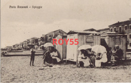 Marche-macerata-porto Recanati Spiaggia Di Portorecanati Veduta Bagnanti Epoca Cabine  Ben Animata Primi 900(f.piccolo) - Autres & Non Classés