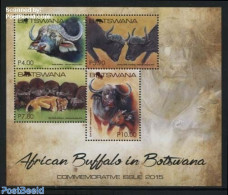 Botswana 2015 African Buffalo S/s, Mint NH, Nature - Animals (others & Mixed) - Cat Family - Botswana (1966-...)