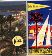 Nice , 2 Dépliants Touristique + 1 Plan De Nice Petit Accro  , Côte D'azur - Tourism Brochures