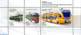 Estonia 2024 Electric Locomotives S/s, Mint NH, Transport - Railways - Treni