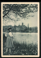 AK Aarau, Eidgenössisches Turnfest Jahrhundertfeier 1932, Uferpartie Mit Junger Frau  - Aarau