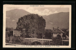 CPA Chamousset, Vue Sur Le Quartier De La Gare, Dans Le Fond, Le Montgilbert Et La Fauge  - Sonstige & Ohne Zuordnung