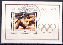 DDR 1980 - Olymp. Spiele, Block 57, Gestempelt / Used - 1971-1980