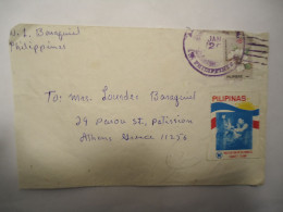 PHILIPPINES  COVER  POSTED GREECE - Filippine