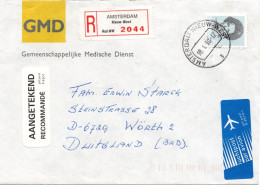 77469 - Niederlande - 1990 - 7G Beatrix EF A R-LpBf AMSTERDAM -> Westdeutschland - Cartas & Documentos