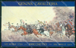 Militari Genova Cavalleria 1924 Bricchetto Cartolina XF6819 - Other & Unclassified