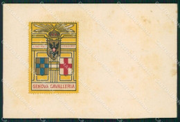 Militari Pubblicitaria Milano IV Reggimento Genova Cavalleria Cartolina XF2054 - Regiments