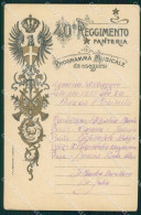 Militari 40º Reggimento Fanteria Programma Musicale Cartolina XF4888 - Régiments