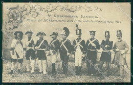 Militari IV° Reggimento Fanteria Festa Bandiera 1905 Foto Cartolina XF4252 - Regiments