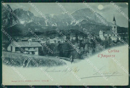 Belluno Cortina D'Ampezzo Chiaro Di Luna Cartolina VK0216 - Belluno