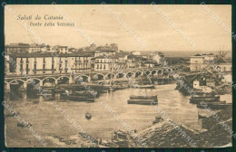 Catania Città Ponte Della Ferrovia PIEGHE RIFILATA Cartolina VK0379 - Catania