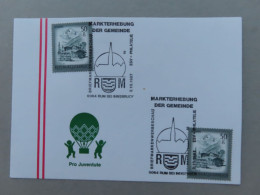 Österreich Pro Juventute - Mit Sonderstempel 2. 10. 1987 Rum Bei Innsburch, Markterhebung Der Gemeinde (Nr.640) - Autres & Non Classés