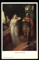 Künstler-AK Richard-Wagner-Zyklus, Tristan Und Isolde Im Gemach  - Fairy Tales, Popular Stories & Legends