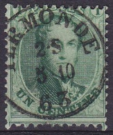 Belgique - N°13 - 1c Vert Médaillon Dentelé Oblit. TERMONDE /5-10 63 - Luxe ! - 1863-1864 Médaillons (13/16)