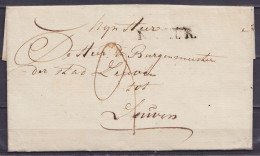 L. En Allemand Datée 16 Novembre 1814 Du Kapitan Siborgh (Prussien) à NAMEN Pour LEUVEN - Griffe "NAMUR" - Port "3" ? - 1794-1814 (Französische Besatzung)