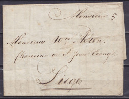 L. Datée 19 Juillet 1785 De AMSTERDAM Pour Chanoine De St-Jean Evang. À LIEGE - Port "5" - 1714-1794 (Paises Bajos Austriacos)