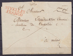 L. Datée 30 Août 1824 De BAULERS En Franchise Pour Secrétaire De L'Archevêché De MALINES - Griffe "NIVELLES / FRANCO" &  - 1815-1830 (Dutch Period)
