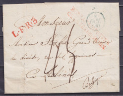 L. Datée 4 Octobre 1831 De PARIS En Franchise Pour Grand Vicaire Du Diocèse De MALINES - Cachet Date "8 OCT 1831" - Grif - 1830-1849 (Belgique Indépendante)