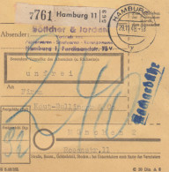 BiZone Paketkarte 1948: Hamburg Nach München, Nachgebühr - Storia Postale